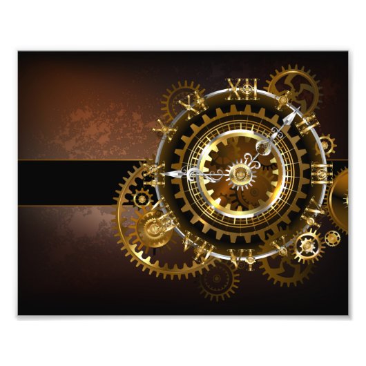 Steampunk clock fotodruck (Vorne)