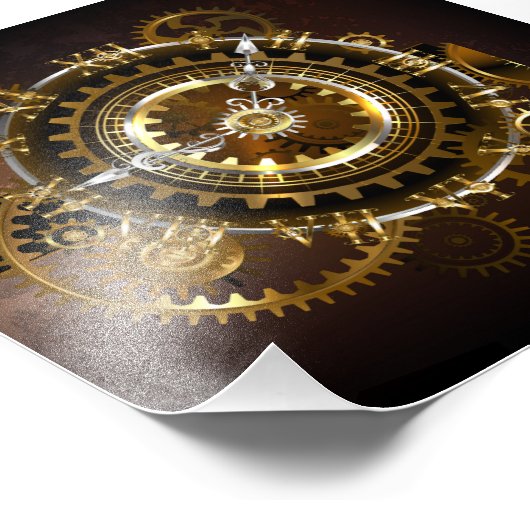 Steampunk clock fotodruck (Ecke)