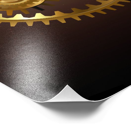 Steampunk clock fotodruck (Ecke)