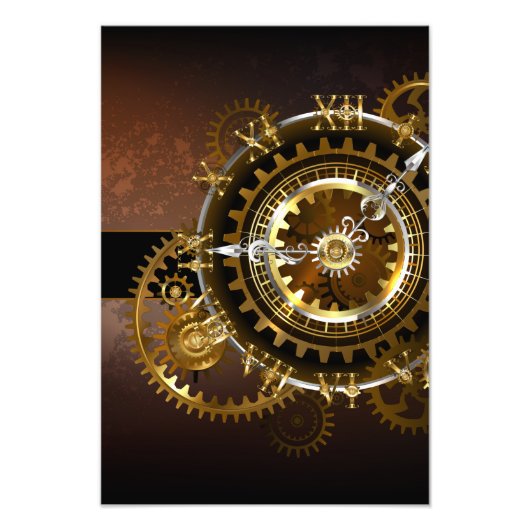 Steampunk clock fotodruck (Vorne)