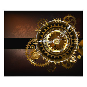 Steampunk clock fotodruck