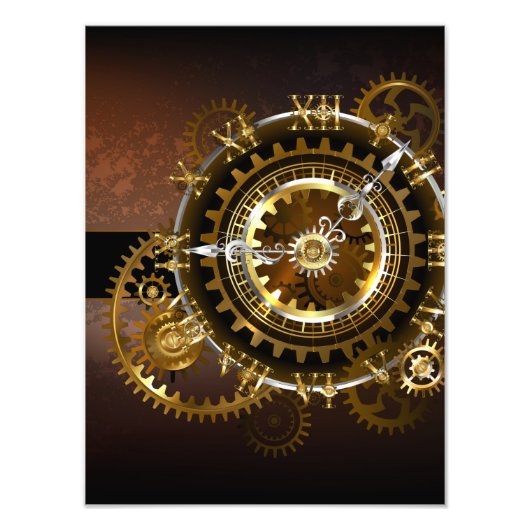 Steampunk clock fotodruck (Vorne)