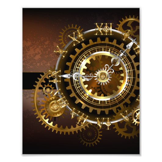 Steampunk clock fotodruck (Vorne)