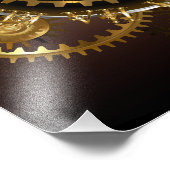 Steampunk clock fotodruck (Ecke)