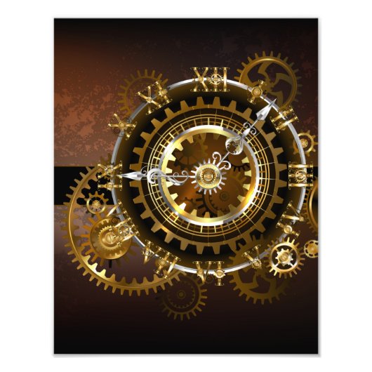 Steampunk clock fotodruck (Vorne)
