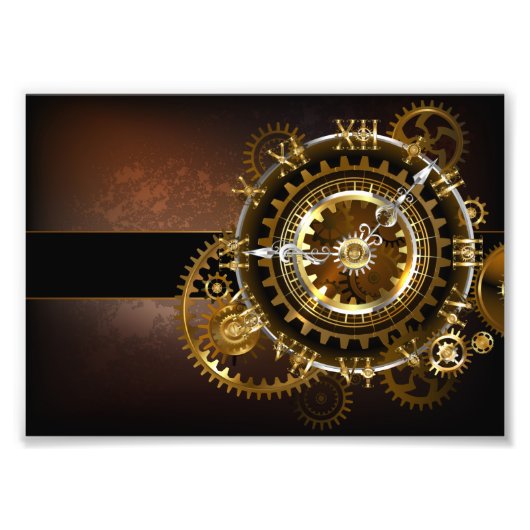 Steampunk clock fotodruck (Vorne)