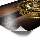 Steampunk clock fotodruck (Ecke)