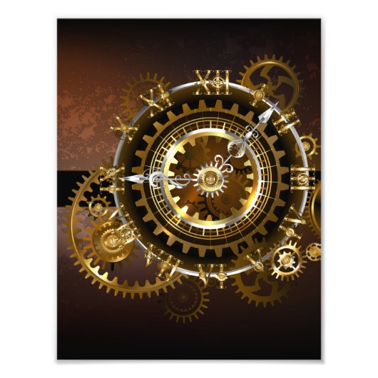 Steampunk clock fotodruck (Vorne)