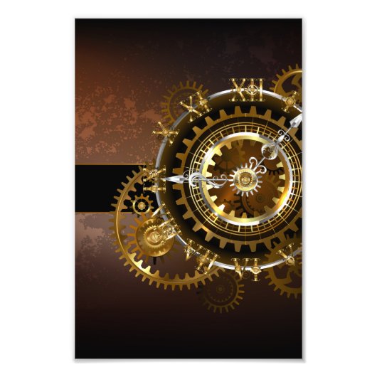 Steampunk clock fotodruck (Vorne)