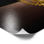 Steampunk clock fotodruck (Ecke)