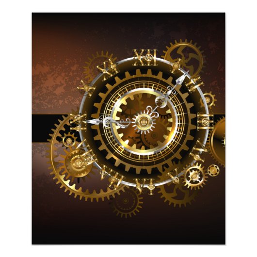 Steampunk clock fotodruck (Vorne)
