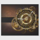 Steampunk clock geschenkpapier (Flach)