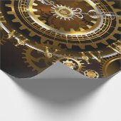 Steampunk clock geschenkpapier (Ecke)