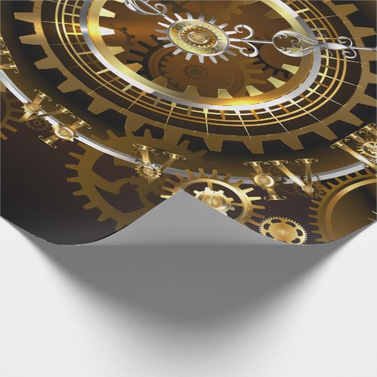 Steampunk clock geschenkpapier (Ecke)