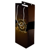 Steampunk clock geschenktüte für weinflaschen (Vorderseite Schrägansicht)