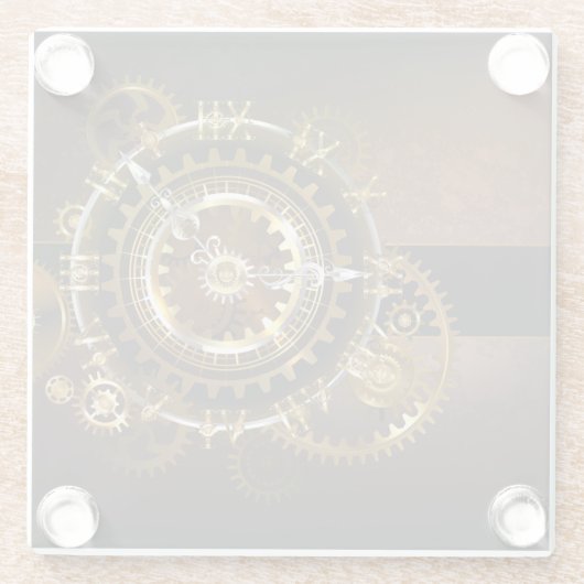 Steampunk clock glasuntersetzer (Rückseite)