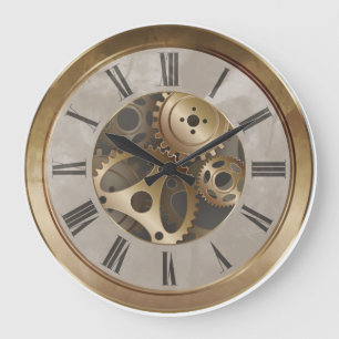 Steampunk Clock Große Wanduhr
