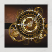 Steampunk clock hinweiskarte (Vorderseite)