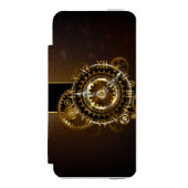 Steampunk clock incipio iPhone Geldbeutel-Hülle (Folio Vorderseite)