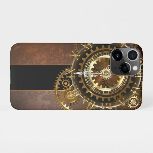 Steampunk clock iPhone hülle (Rückseite (Horizontal))