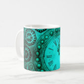 Steampunk Clock Kaffeetasse (Vorderseite Links)