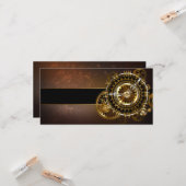 Steampunk clock karte (Vorderseite/Rückseite Beispiel)