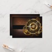 Steampunk clock karte (Vorderseite/Rückseite Beispiel)