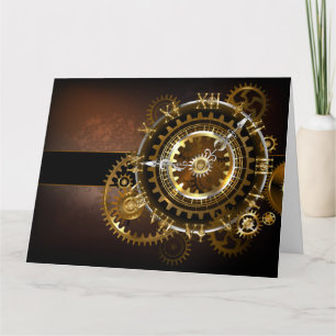 Steampunk clock karte