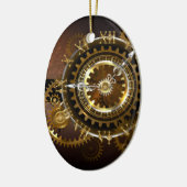 Steampunk clock keramik ornament (Links)