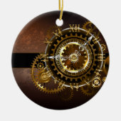 Steampunk clock keramik ornament (Vorne)