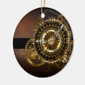 Steampunk clock keramik ornament (Links)