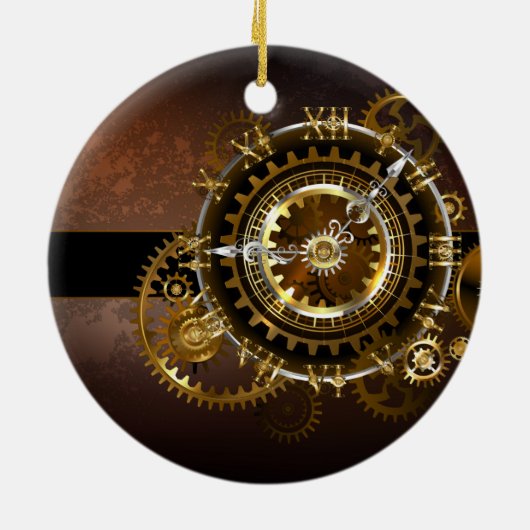 Steampunk clock keramik ornament (Hinten)