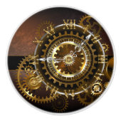 Steampunk clock keramikknauf (Vorderseite)