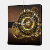 Steampunk clock keramikornament (Links)