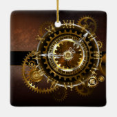 Steampunk clock keramikornament (Rückseite)