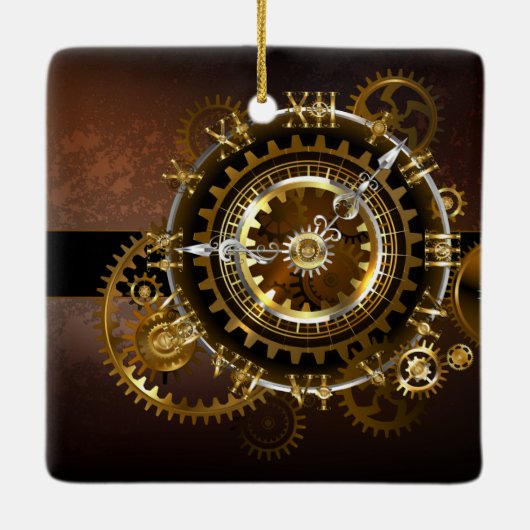 Steampunk clock keramikornament (Rückseite)