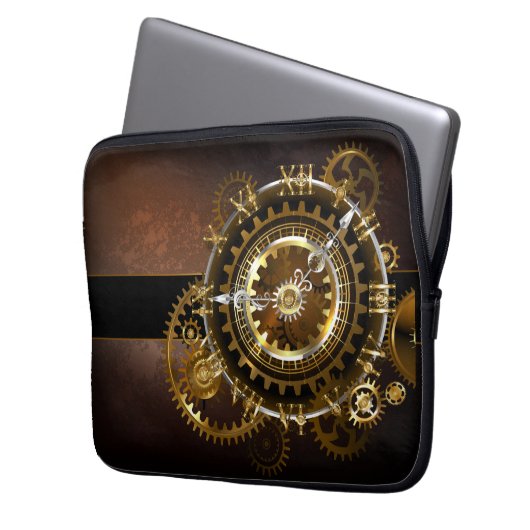Steampunk clock laptopschutzhülle (Vorderseite Links)