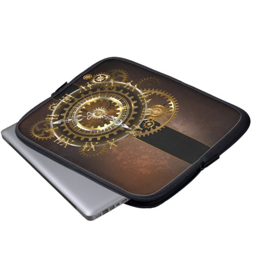 Steampunk clock laptopschutzhülle (Vorne Knopf)