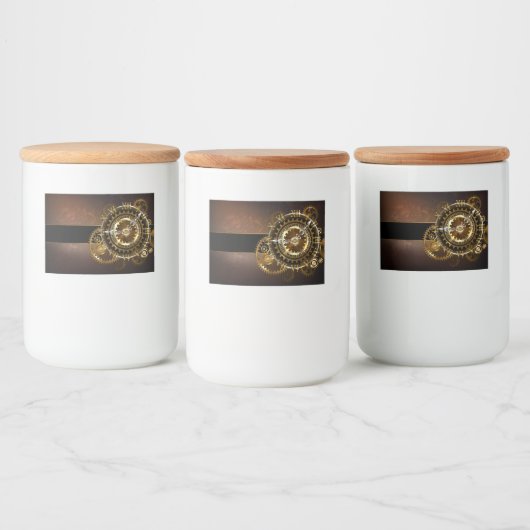 Steampunk clock lebensmitteletikett (Flaschen)