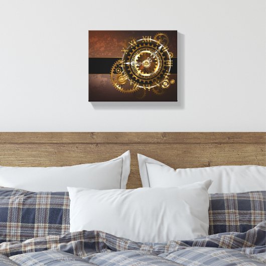 Steampunk clock leinwanddruck (Insitu (Schlafzimmer))