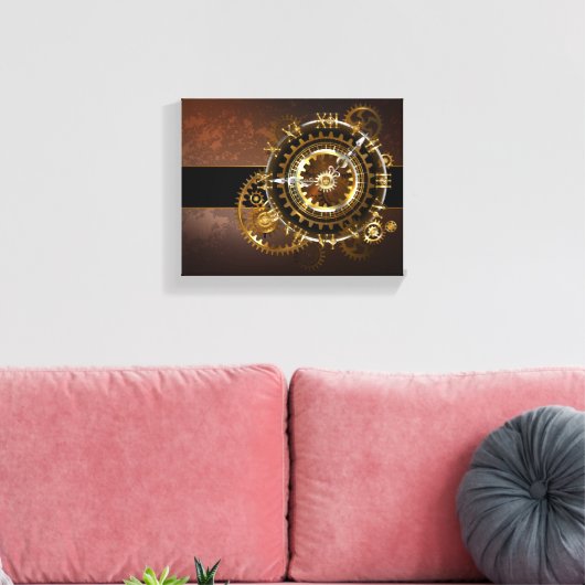 Steampunk clock leinwanddruck (Insitu (Wohnzimmer))
