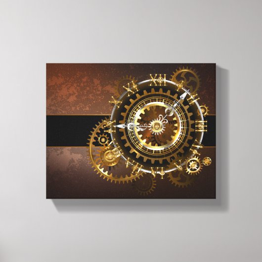 Steampunk clock leinwanddruck (Vorderseite)