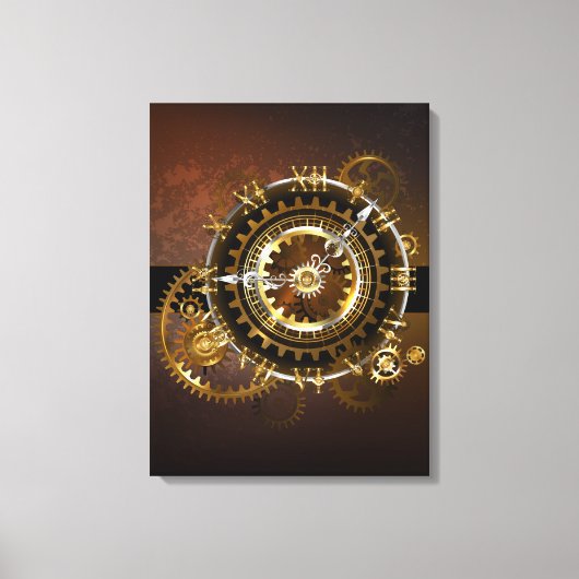 Steampunk clock leinwanddruck (Vorderseite)