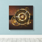 Steampunk clock leinwanddruck (Insitu (Holzboden))