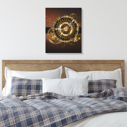 Steampunk clock leinwanddruck (Insitu (Schlafzimmer))