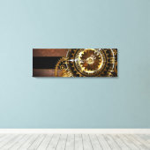 Steampunk clock leinwanddruck (Insitu (Holzboden))