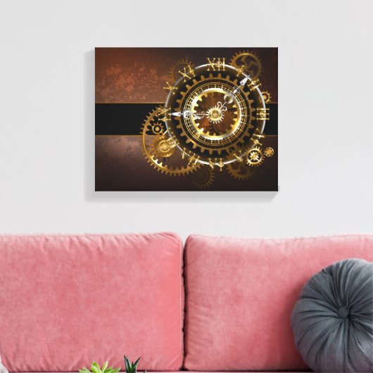 Steampunk clock leinwanddruck (Insitu (Wohnzimmer))
