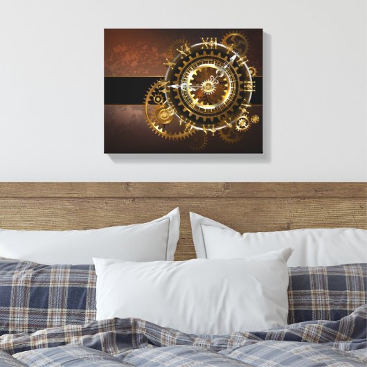 Steampunk clock leinwanddruck (Insitu (Schlafzimmer))