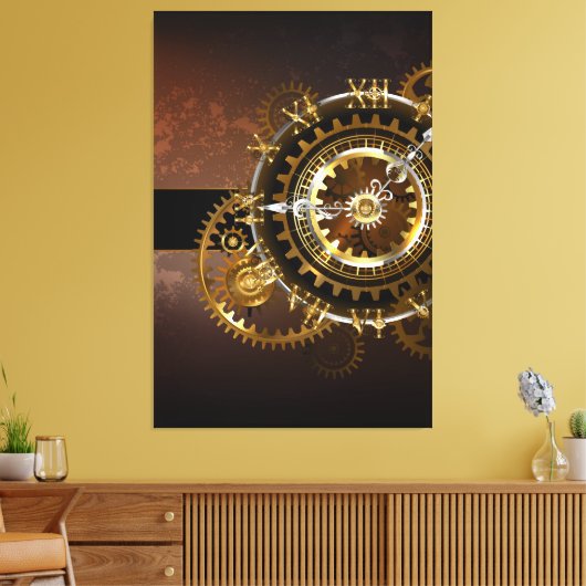 Steampunk clock leinwanddruck (Insitu (Wohnzimmer))