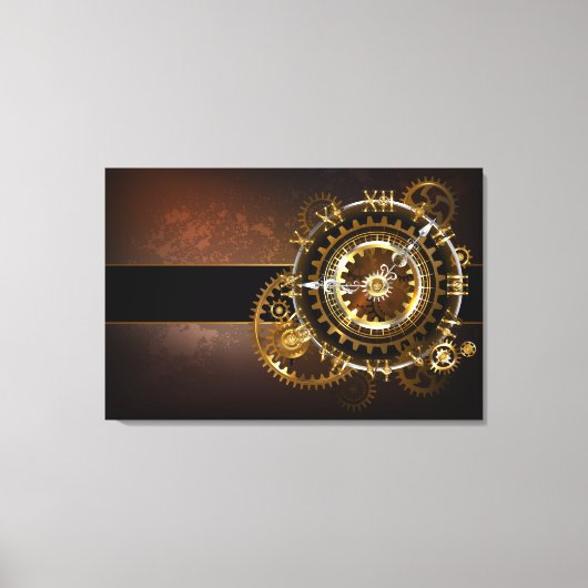 Steampunk clock leinwanddruck (Vorderseite)